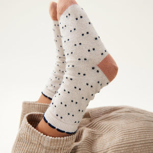 Azenore Socks 2 Pack - Bow Tuscany rose / Double dots mix