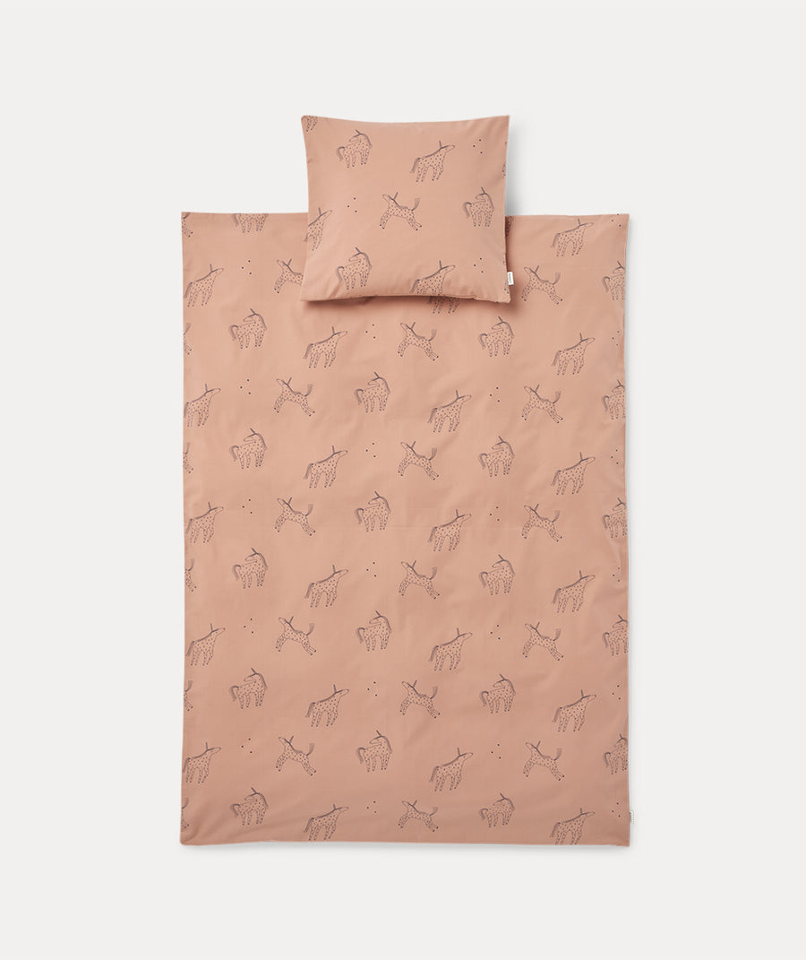 Ingeborg Junior Printed Bedding - Unicorn / Pale Tuscany