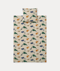 Thumbnail for Ingeborg Junior Printed Bedding - Dinosaurs / Mist
