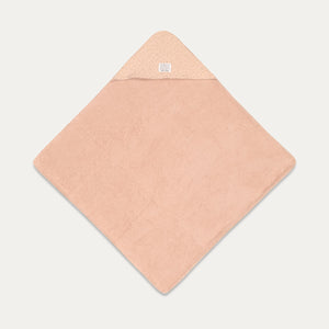 Muslin/Terry Hooded Towel - Dots Peach Rose