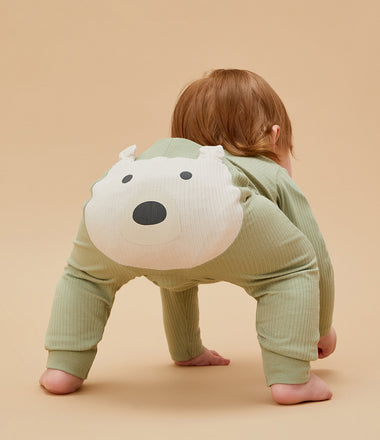 Polar Bear Novelty Jogger - Sage & Polar Bear