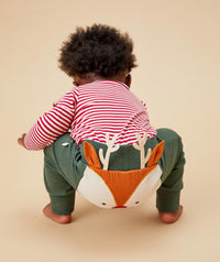 Thumbnail for Ribbed Reindeer Jogger - Pine & Reindeer