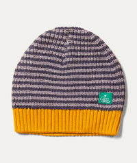 Thumbnail for Striped Knitted Beanie Hat - Dreamyy Blue