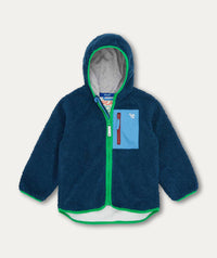 Thumbnail for Full Zip Borg Fleece - Navy