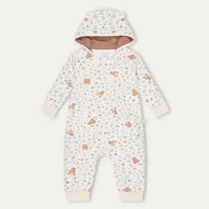 Bear Print Pramsuit - Honey Bear Print