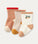 3 Pack Eloy Anti Slip Baby Socks - Peach / Sandy Mix