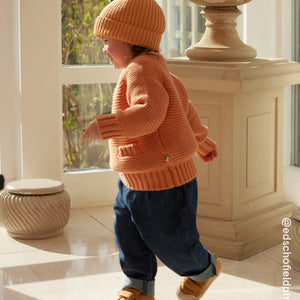 Garter Stitch Jumper - Papaya