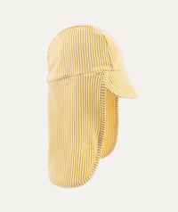 Thumbnail for Seersucker Sun Hat -  Yellow Seersucker