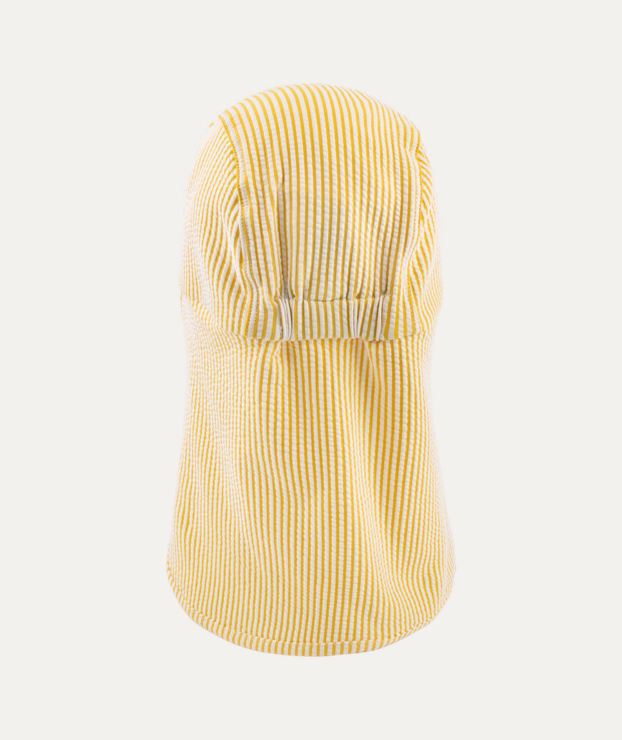 Seersucker Sun Hat -  Yellow Seersucker