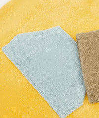Thumbnail for Colourblock Towelling Poncho - Yellow Mix