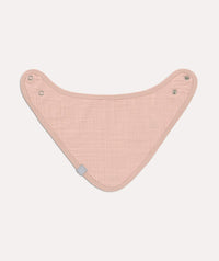 Thumbnail for Muslin Terry Bandana Bibs - Powder Pink/Milky/Rust