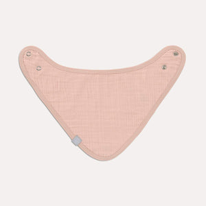 Muslin Terry Bandana Bibs - Powder Pink/Milky/Rust