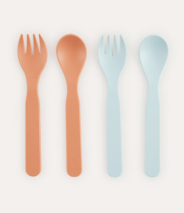 4 Pack Eco Spoons & Forks - Multi