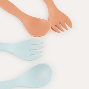 4 Pack Eco Spoons & Forks - Multi