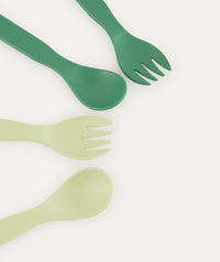 Thumbnail for 4 Pack Eco Spoons & Forks - Green