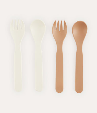 4 Pack Eco Spoons & Forks - Neutral