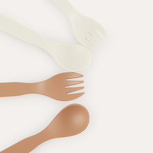 4 Pack Eco Spoons & Forks - Neutral