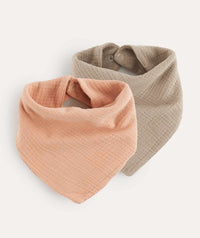 Thumbnail for 2 Pack Double Layer Bandana Bib - Orange