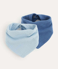 Thumbnail for 2 Pack Double Layer Bandana Bib - Blue