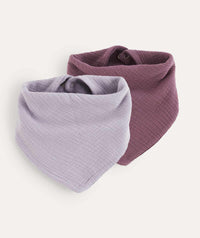 Thumbnail for 2 Pack Double Layer Bandana Bib - Purple