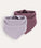 2 Pack Double Layer Bandana Bib - Purple