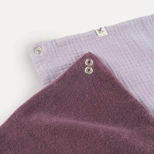 2 Pack Double Layer Bandana Bib - Purple