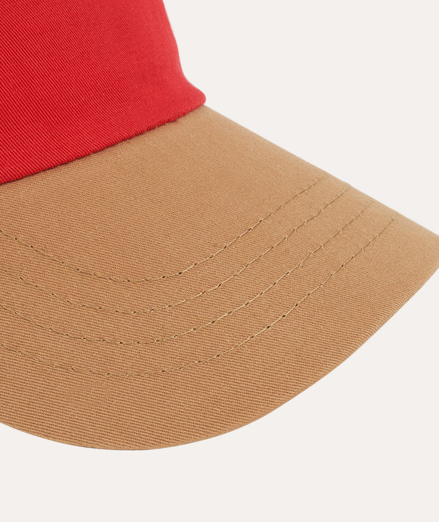 Colour Block Cap - Orange