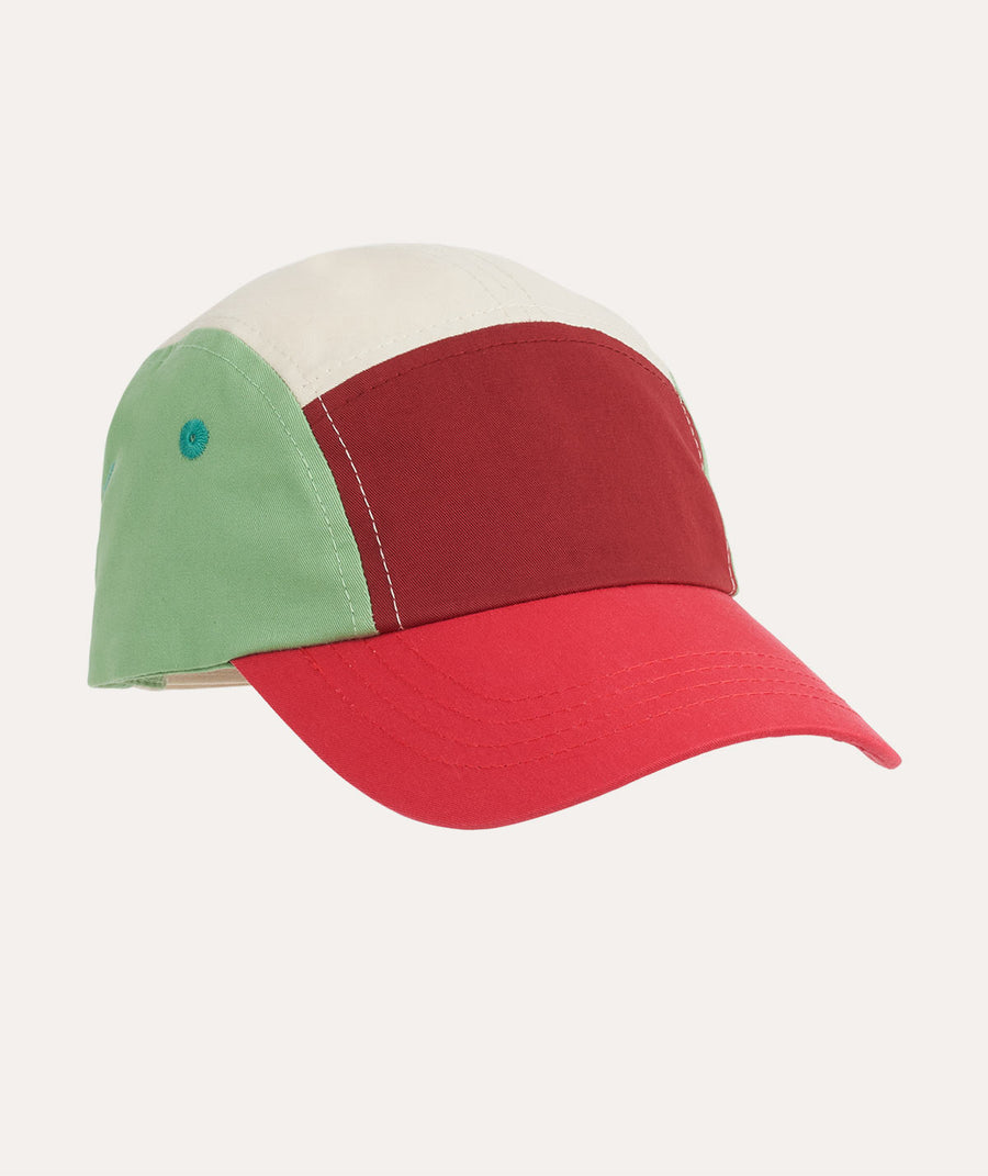 Colour Block Cap - Red
