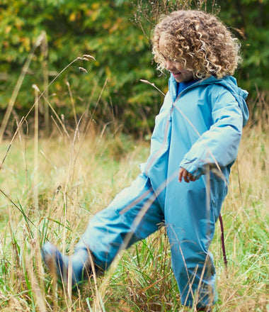 Fleece Lined Puddle Suit - Blue  Sky