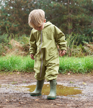 Fleece Lined Puddle Suit - Green  Tarragon