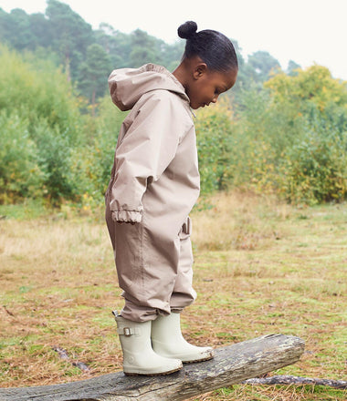 Fleece Lined Puddle Suit - Neutral  Greige