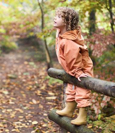 Fleece Lined Puddle Suit - Orange  Pheasant