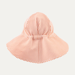 Floppy Swim Hat -  Coral Seersucker