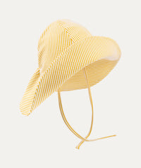 Thumbnail for Floppy Swim Hat -  Yellow Seersucker