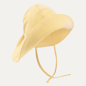 Floppy Swim Hat -  Yellow Seersucker