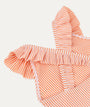 Seersucker Frill Swimsuit -  Coral Seersucker