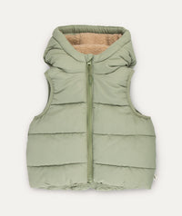 Thumbnail for Quilted Gilet - Green  Tea