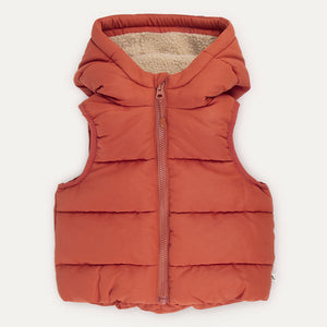 Quilted Gilet - Orange  Spice