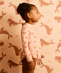 Thumbnail for Recycled Long Sleeve Swimsuit -  Whale Print