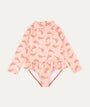 Recycled Long Sleeve Swimsuit -  Whale Print