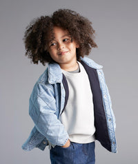 Thumbnail for Quilted Shacket - Light denim