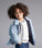 Quilted Shacket - Light denim