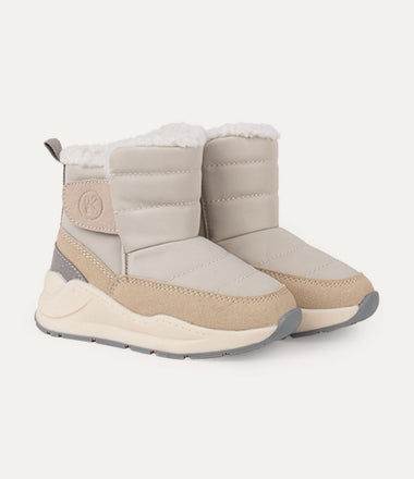 Quilted Snow Boot - Neutral  Winter White