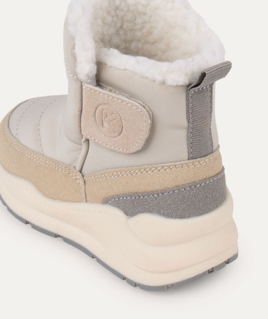 Quilted Snow Boot - Neutral  Winter White