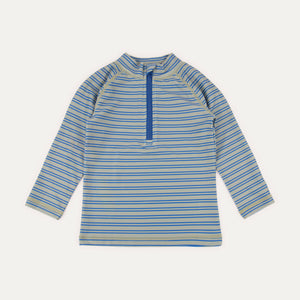 Recycled Zip Front Rash Vest -  Blue Stripe