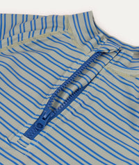 Thumbnail for Recycled Zip Front Rash Vest -  Blue Stripe