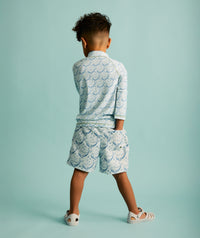 Thumbnail for Recycled Zip Front Rash Vest -  Bubbles Whale Print