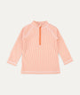 Seersucker Zip Front Rash Vest -  Coral Seersucker