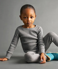 Thumbnail for Organic Ribbed Tee - Mid Grey Marl