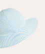 Seersucker Floppy Swim Hat - Soft Blue Stripe